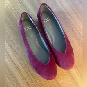 EILEEN FISHER suede flats size 6